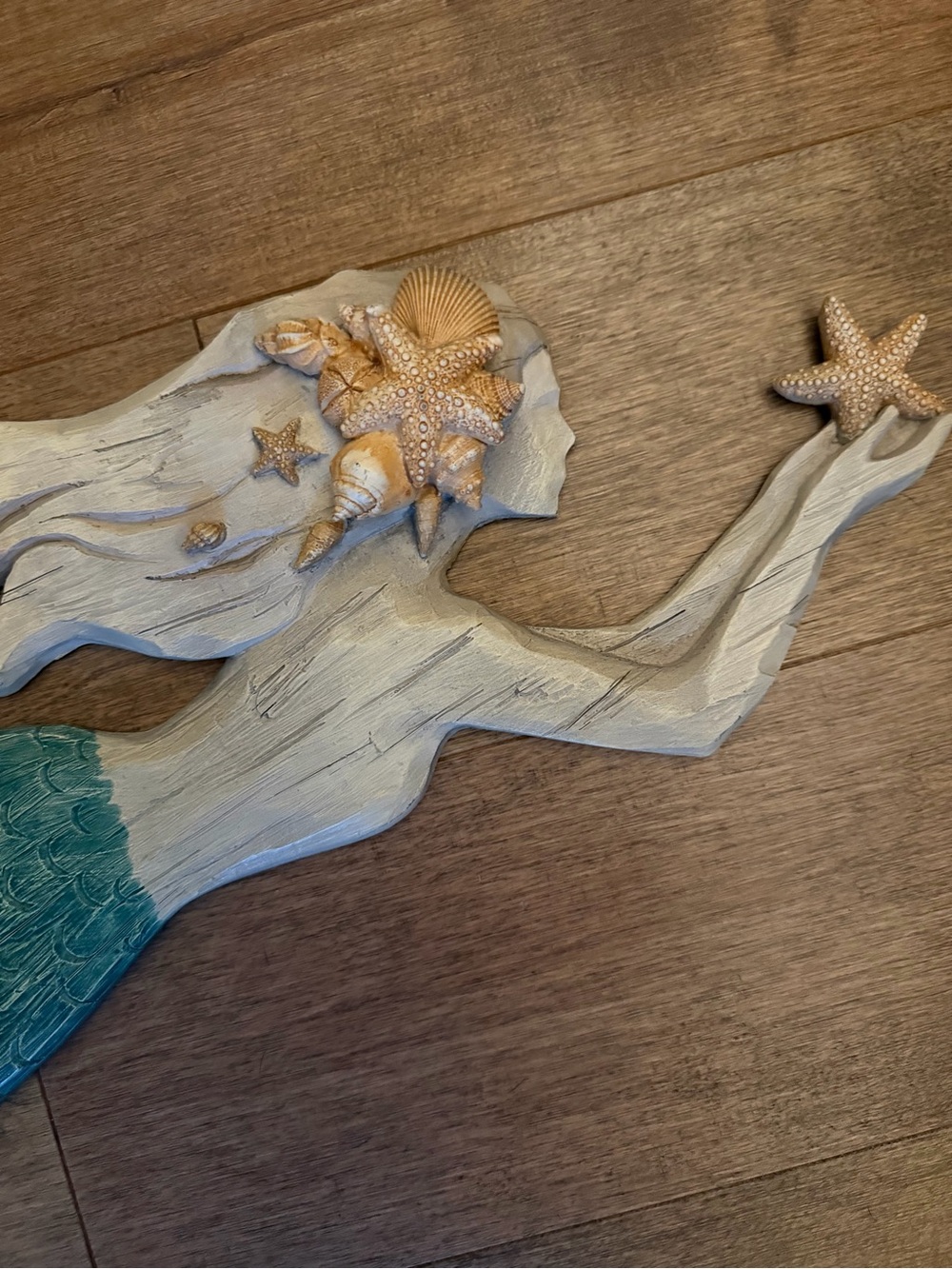 Hobby Lobby Teal and White Mermaid Wall Decor - Picture 2 of 5